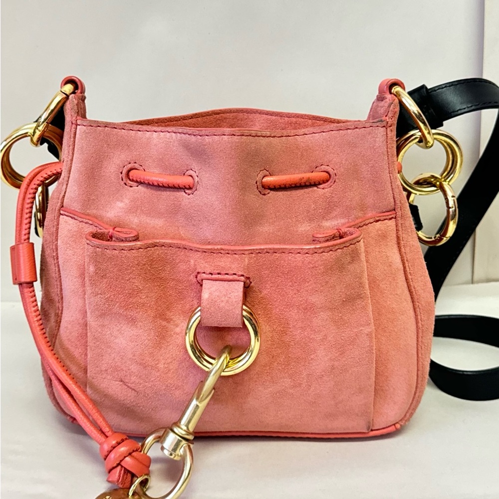 See By Chloe Tony Small Leather Suede Bucket Bag